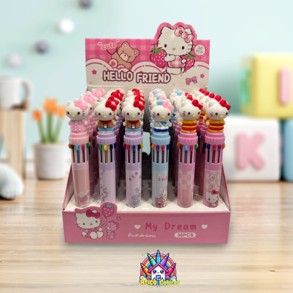 Esfero 10 minas Hello Kitty x6 unidades