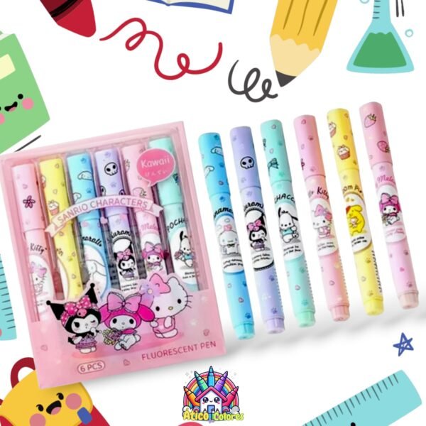 Resaltadores hello kitty Resaltadores sanrio set x6