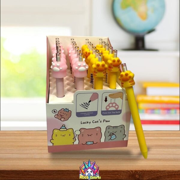 Lápiz infinito retráctil huellita x4 unidades