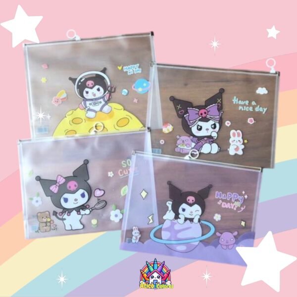 Carpeta  Kuromi set x4 unidades