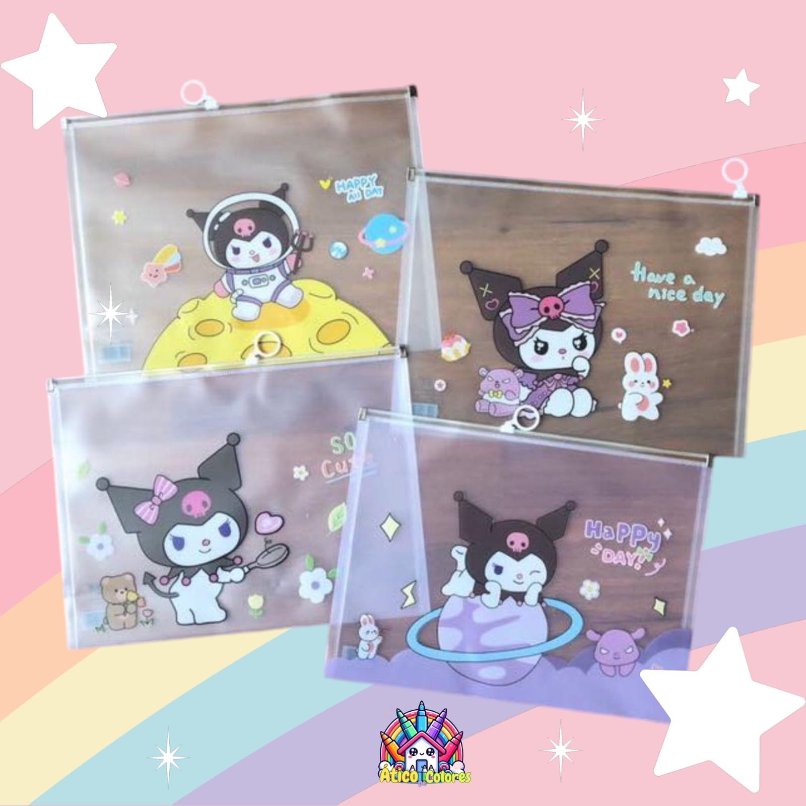 Carpeta  Kuromi set x4 unidades