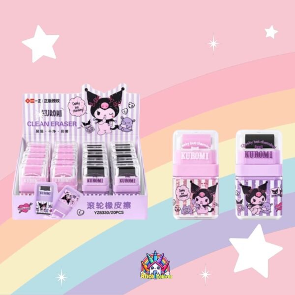 Borrador con rodillo kuromi x4