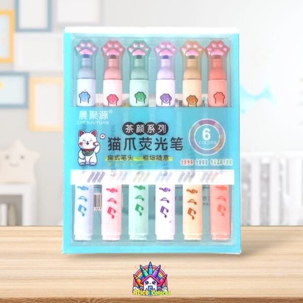 Resaltador huellitas set x6