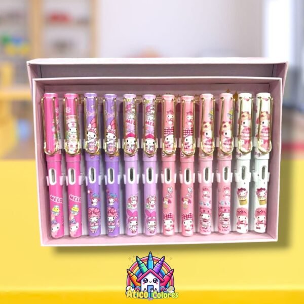Pluma tipo Lamy Sanrio borrable Set x12 unidades